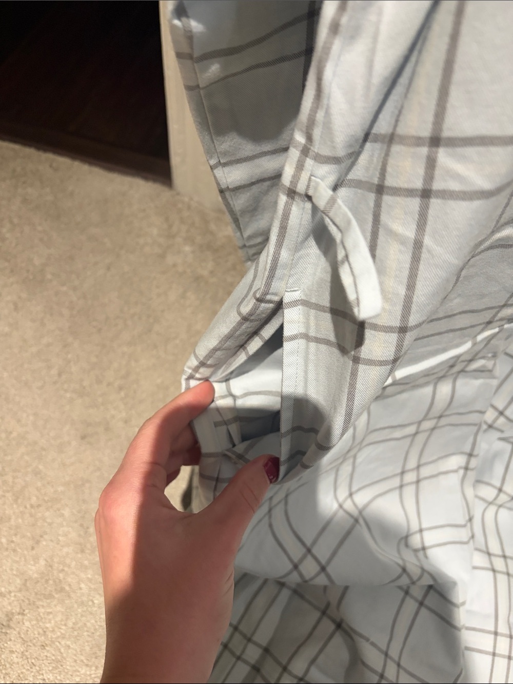 Light Gray Plaid Robe - Picture 6 of 9